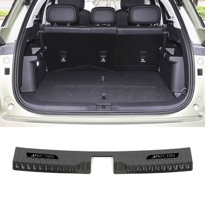 Dekorativ pedal başlıqları: Stainless Steel Threshold Strip - trunk-inside-1-piece-of-inner-rear-guard-stainless-steel-black-titanium-brushed-for-jaecoo-j7