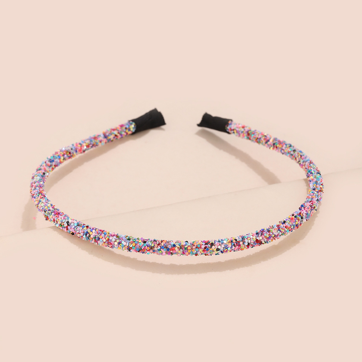 Nuevo estilo europeo y americano de Navidad transfronterizas joyas de cabello de pañuelo de cabeza de mujer cebolla dorada brillante polvo de cabello fija fuente de tarjeta de cabello fina