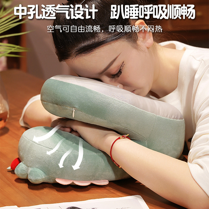 Almohada para Siesta de Seda de Hielo y Peluche para Oficina y Estudiantes image 4