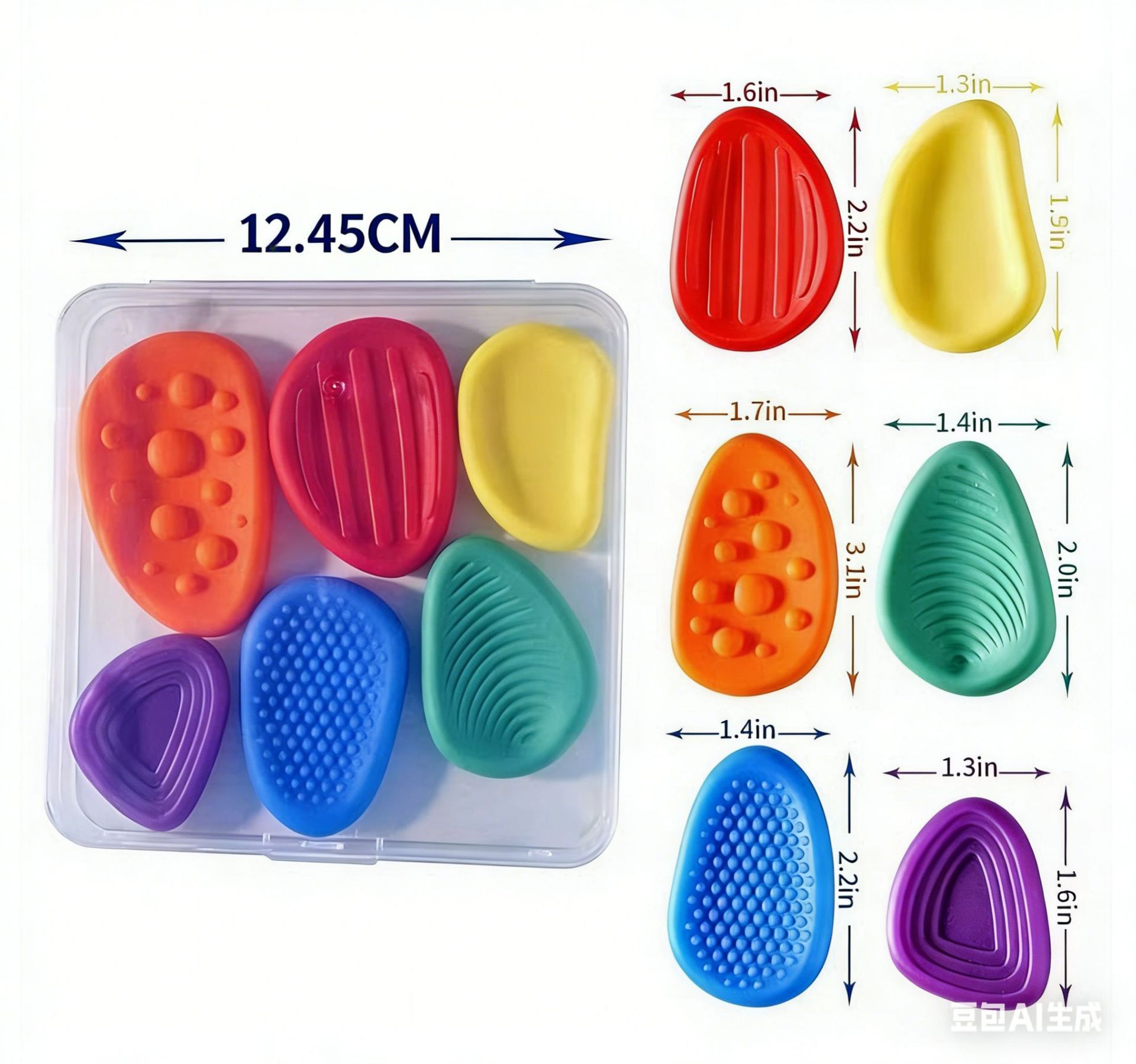 Nuevos productos transfronterizos Sensory Stone, juguetes sensoriales para niños con textura suave, rompecabezas e irritabilidad. image 9