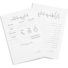 50PCS, 7*5英寸，婴儿淋浴游戏活动卡预测和建议卡片