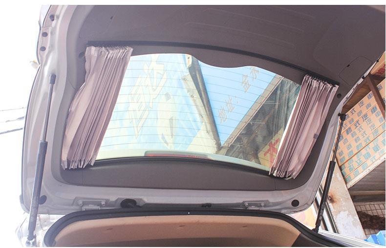 Modern Old Model Tucson Car-Specific Sunshade Curtains, Car-Mounted Double-Track Privacy Blackout Curtains