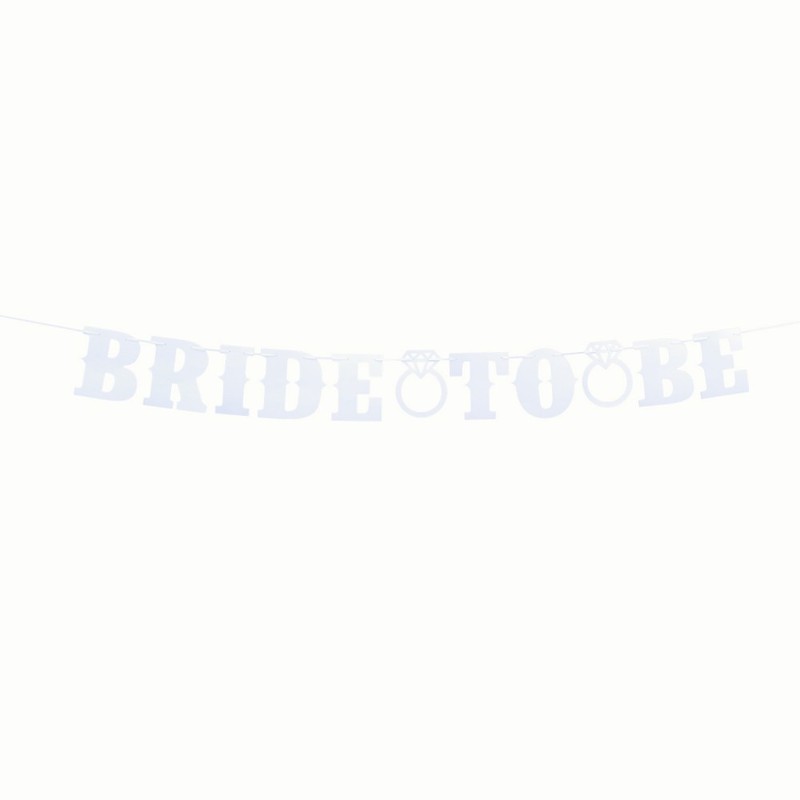 跨境bride to be珠光纸字母拉旗Miss to mis拉花订婚派对装饰横幅|undefined