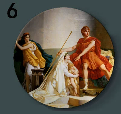 Декоративная тарель с масляной росписью Louvre, европейская настенная керамическая панель, декоративная тарелка для гостиной, для винного шкафа или ТВ-тумбы