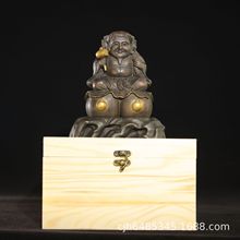 木雕佛像大黑天财神像招财神像家庭佛龛供奉日本财神