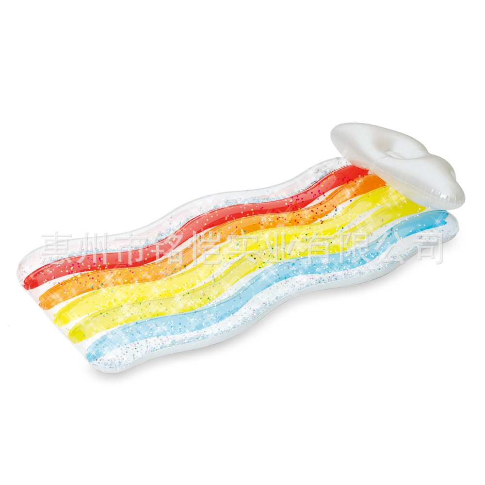 Inflatable rainbow beach water aqua park