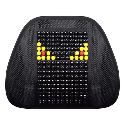 Mesh Breathable Wooden Beads Steel: Waist support - cute-eyes-man-wooden-bead-waist-support