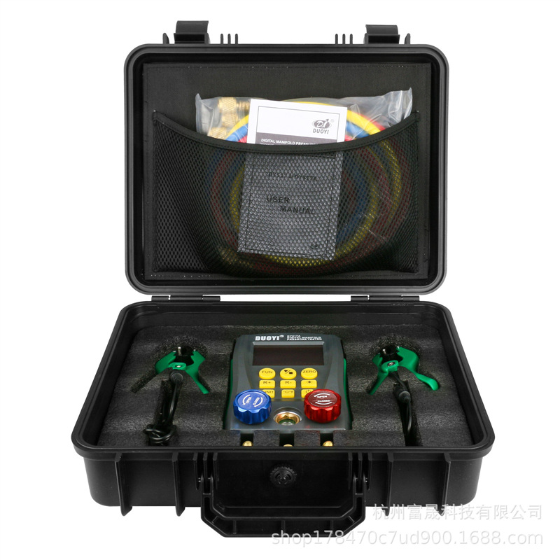 多一仪空调加氟压力表DY517A加液充氟制冷维修电子冷媒表组