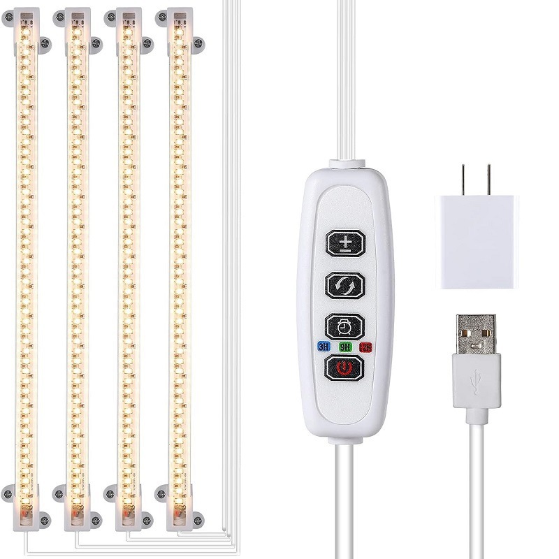 LED planta de crecimiento lámpara de luz de suministro de luz USB temporización inteligente atenuación solar de espectro completo estante de flores fábrica de lámparas de plantas