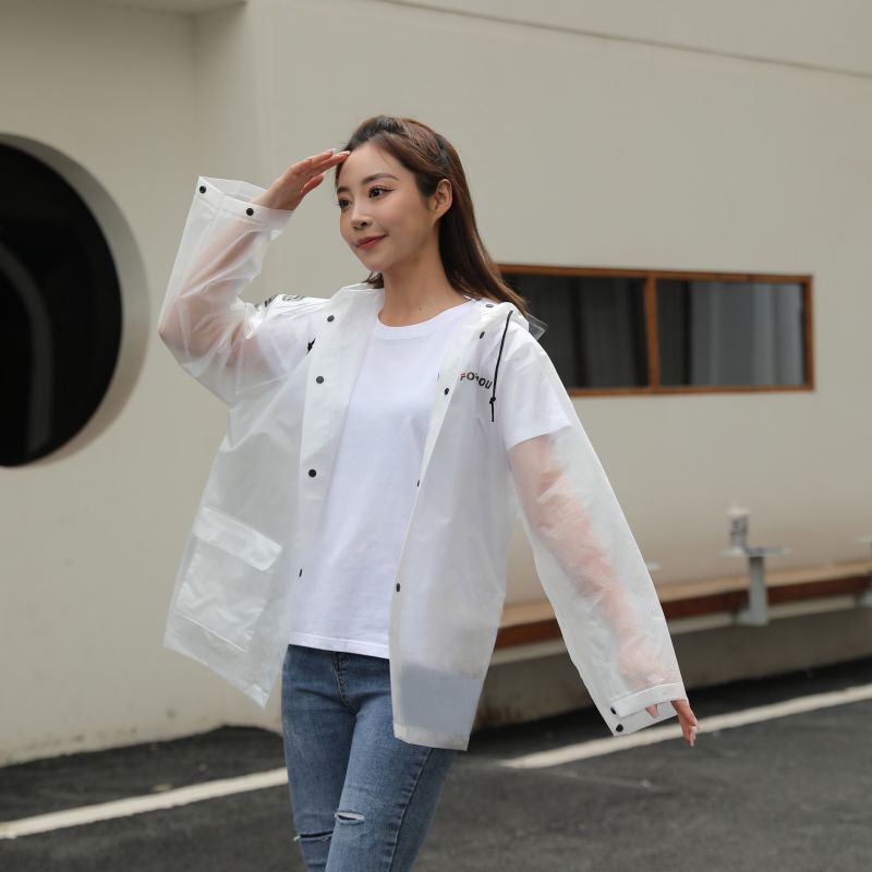 Waffle Fabric Rain Pants and Raincoat Set for Couples, Ultra-Thick Portable Men's and Women's Hiking and Mountaineering Split Waterproof Short Style