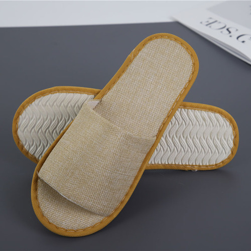 Hotel disposable slippers Summer B&B guest room hotel non-slip linen disposable slippers
