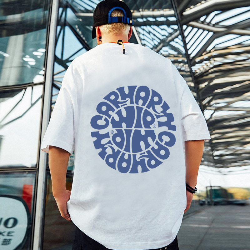New Carhartt Short-Sleeved Creative Letter Logo Printed Double Yarn Pure Cotton High-Quality Men's and Women's T-Shirts