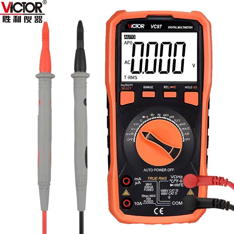 Victory прибор мультиметр автоматический диапазон цифровой мультиметр VC97 измерительный частотный диапазон с подсветкой