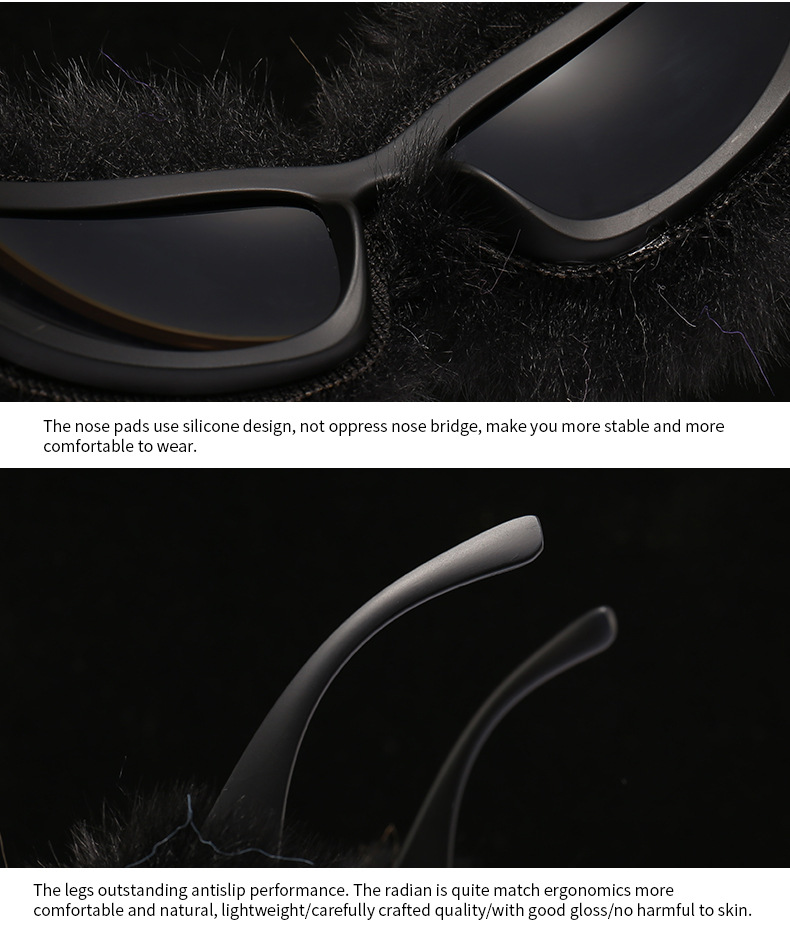 Cross border European and American concept polygonal wrapped "futuristic" sunglasses trendy sunglasses niche model 6609_voghion.com