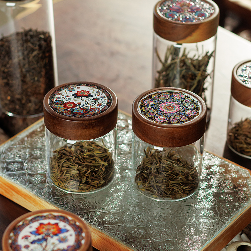 lata de vidrio china, alta borosilicona, lata de sellado de grado alimenticio, lata de almacenamiento de botella de vidrio, lata de almacenamiento de cocina, botella de almacenamiento