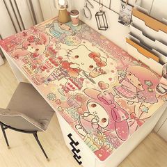 ケイティ猫シリーズかわいい革のテーブルマットins風高颜値化粧台マット子供の本のテーブルマット