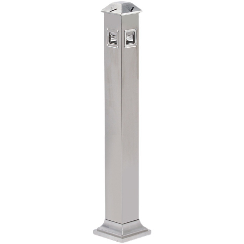 Acero inoxidable titular de cigarrillos columna Hotel titular de cigarrillos al aire libre Área de fumar colgando tubo titular de cigarrillos caja montado en la pared titular de cigarrillos colector