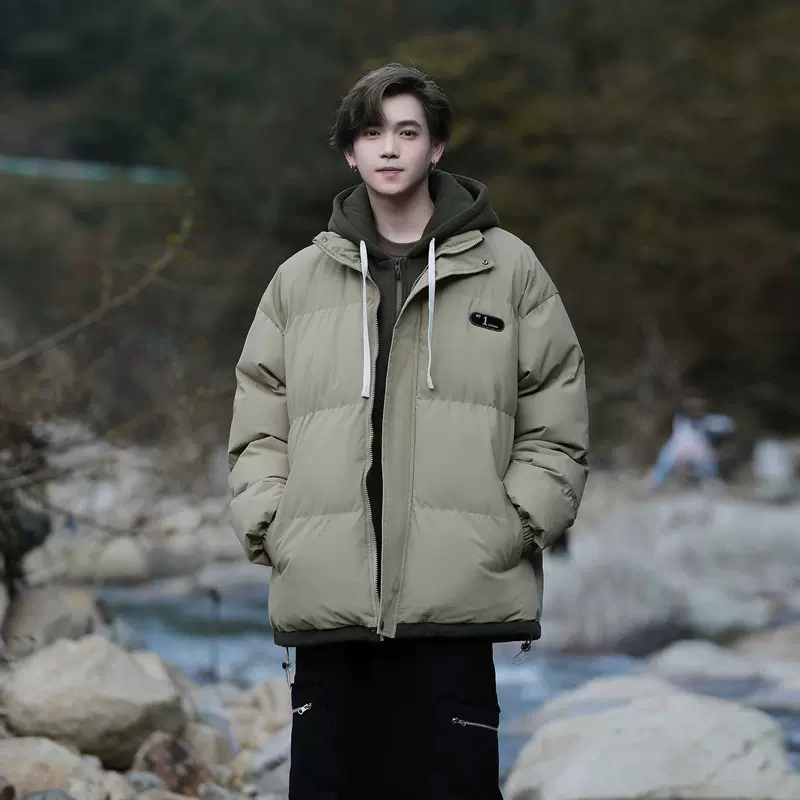 2024新款加厚连帽棉服冬季秋款情侣炸街面包服百搭休闲棉衣公版跨