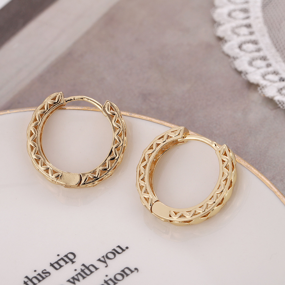 Simple Style Geometric Metal Gold Plated Women's Earrings 1 Pair display picture 4