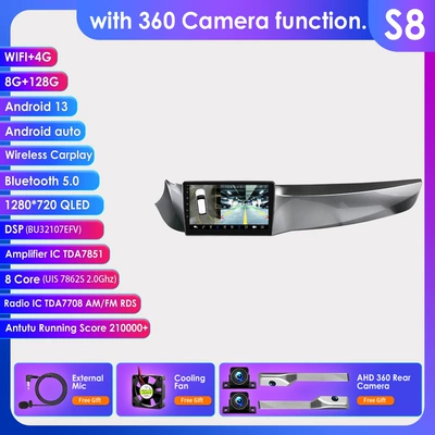 DVD Navigation, 9 inch for - with-360-camera-8128g-wifi4g-lte-version-7862-carplay-eight-core-9inch-applicable-to-10-14-alfa-romeo-giulietta
