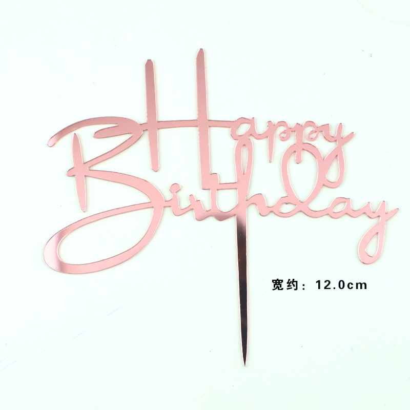 Copyright acrílico pastel decoración ins estilo creativo AMOR Feliz cumpleaños postre de mesa