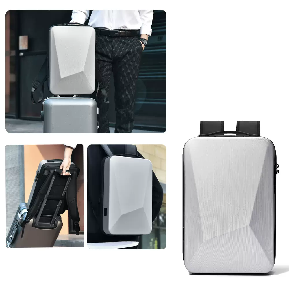 严选新款电脑包16寸游戏本高级感商务扩容双肩包防水PC硬壳电竞包