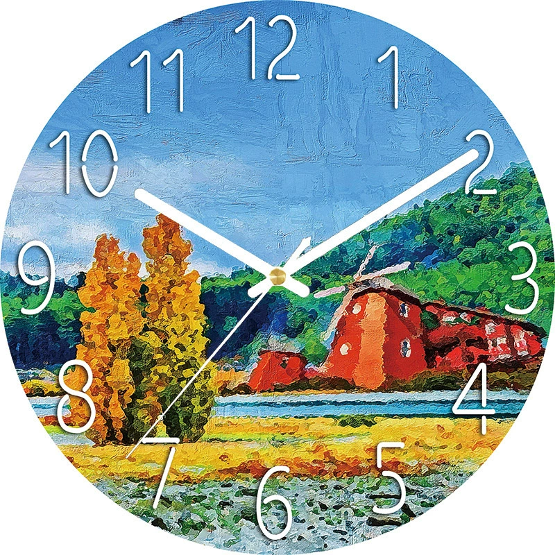 Креативные настенные часы интернет-знаменитостей для гостиной, дома, модные настенные часы для спальни, бесшумные часы, креативная картина маслом, декоративные кварцевые часы