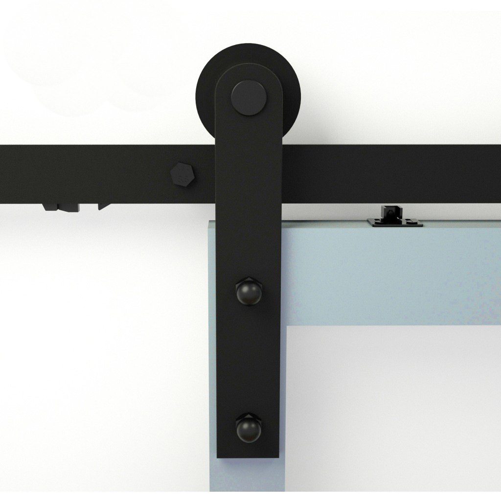 工厂批发 美式移门轨道滑轮五金配件套装  推拉门吊轨 移门轨道