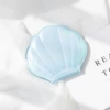 Laser shell makeup mirror-fish scale pattern blue