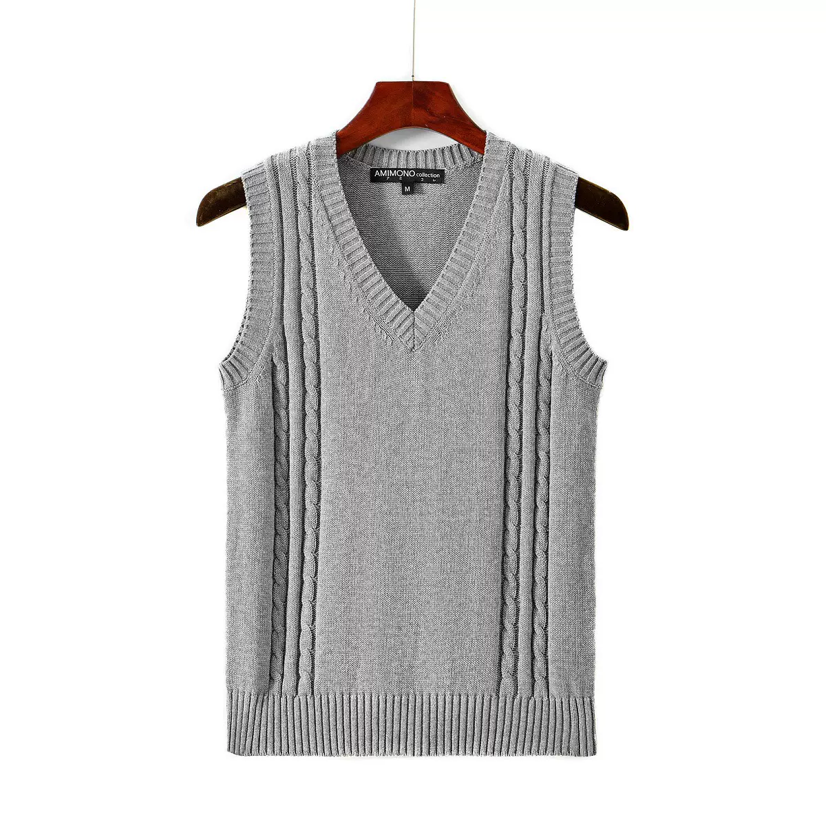 绞花背心欧美风毛衣英伦