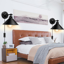 Yamasun americano retro lámpara de pared americana simple lámpara de pasillo con apertura enchufe estilo industrial Hotel lámpara de pared de noche