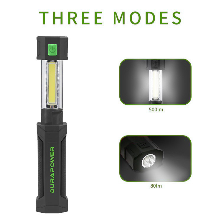 Customized cross-border COB maintenance lamp USB charging multifunctional strong magnetic auto repair work lamp with red light warning