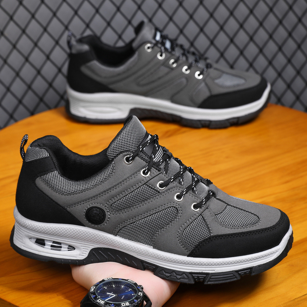 Hiking Outdoor Fashion Versatile Mesh Breathable Thick Sole Work Safety Men's Shoes_voghion.com