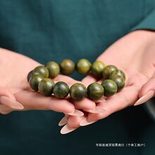 老料天然绿檀手串女款手链檀香佛珠串珠手饰男款檀木盘珠文玩包邮