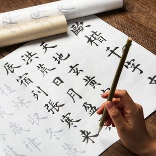 Oukai thousand-character writing brush copybook long volume whole lower case Xuan paper tracing red zero beginners basic practice copybook