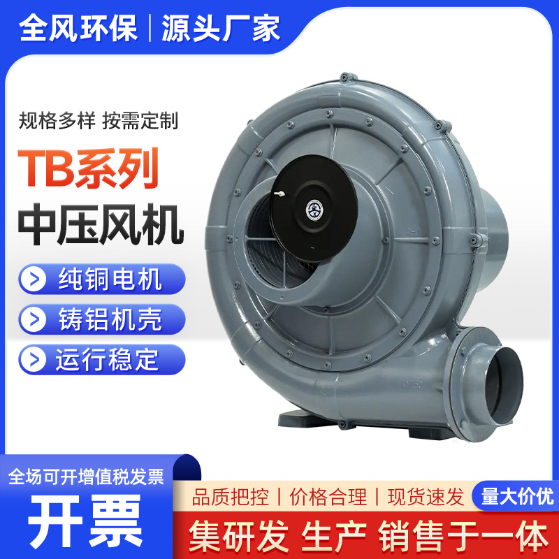 厂家供应TB150-7.5中压风机吹吸两用物料气体输送锅炉助燃鼓风机