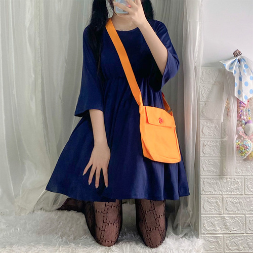 Halloween Costume Cosplay Role Playing Anime Little Witch Delivery Girl Chichi Cos Suit Dress 