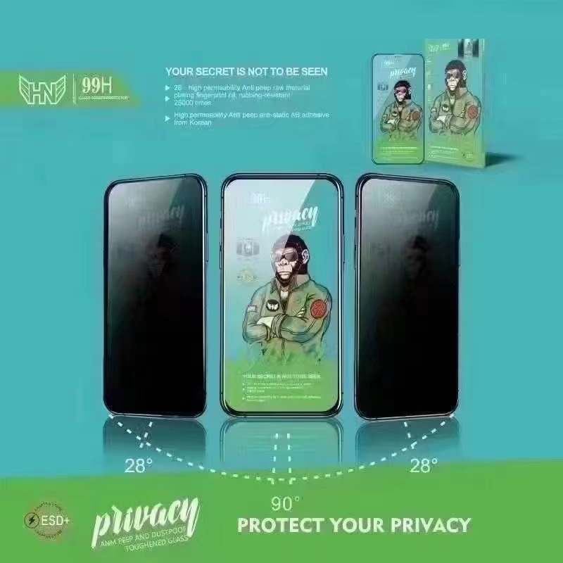 Aplicable Apple 13 película templada de pantalla completa iphone15plus película de alta definición 16pro anti-visón 14 película protectora para teléfono móvil