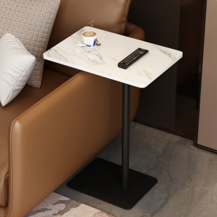 [Factory Wholesale Special Offer] Rock Board Small Table Living Room Sofa Side Table Marble Coffee Table Square Corner Side Cabinet