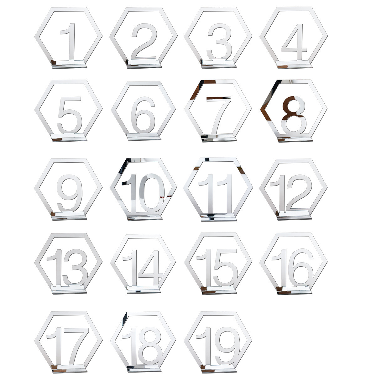 (2개) BT060 국경 아마존 1-19 아크릴 거울 테이블 로그인 웨딩 디지털 레스토랑 로그인 테이블 로그인 번호
