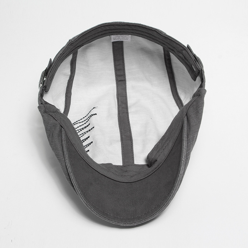 New Beret Spring and Autumn Pure Cotton Embroidered Duck Tongue Men's Fashion Casual Forward Hat_voghion.com