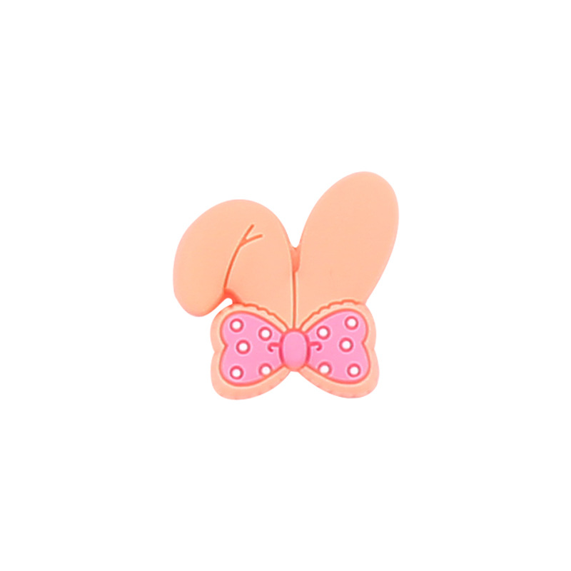 Bebé suministros de dibujos animados de silicona animal conejo mordedor arco DIY Cadena de chupete molar anti-gota cadena pequeños accesorios