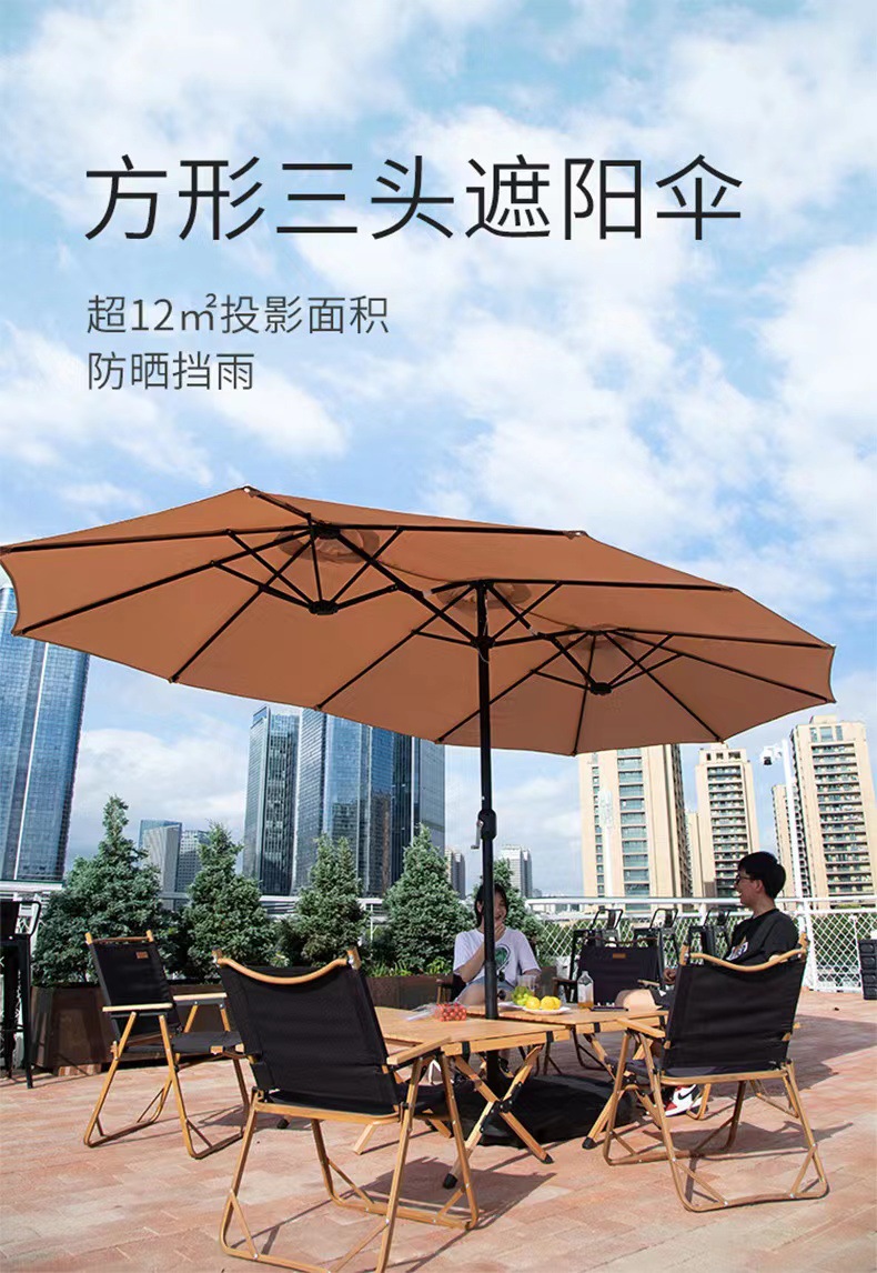 户外遮阳伞露台别墅花园中柱伞咖啡厅奶茶店商用遮阳伞摆摊遮阳伞-阿里巴巴