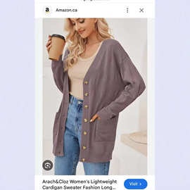 Cardigan 现货欧美秋冬V领针织开衫宽松显瘦纯色休闲百搭毛衣外套