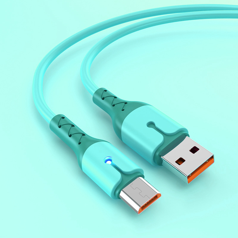Huawei Honor Apple 携帯電話に適したライト付きスポット液体ソフト接着剤データケーブル 6A 拡張 USB 高速充電ケーブル|undefined