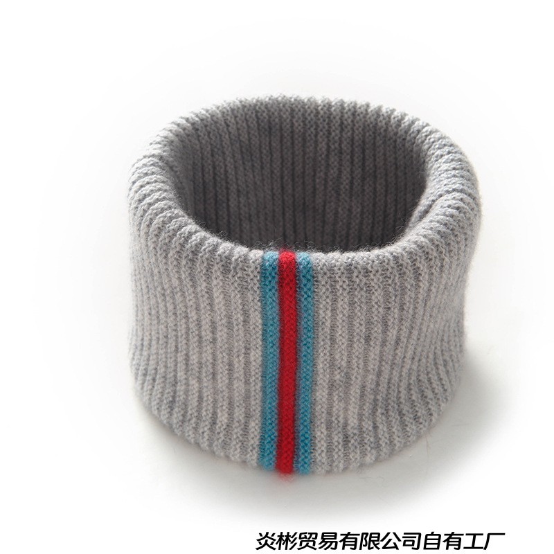 Wholesale cross-border cashmere neck warmer for women, winter warm simple neck gaiter, neck protector, versatile knitted scarf