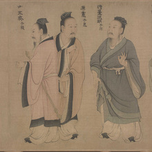 宋孔子弟子像卷人物画仿古画名画复制品古代国画手卷礼品名人字画