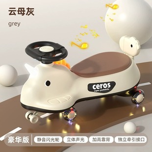 Twisting Car for Kidsren 1 to 3 Years Old, Rocking Car for Boys and Girls, Adults Can Sit on the Anti-Rollover Girl B