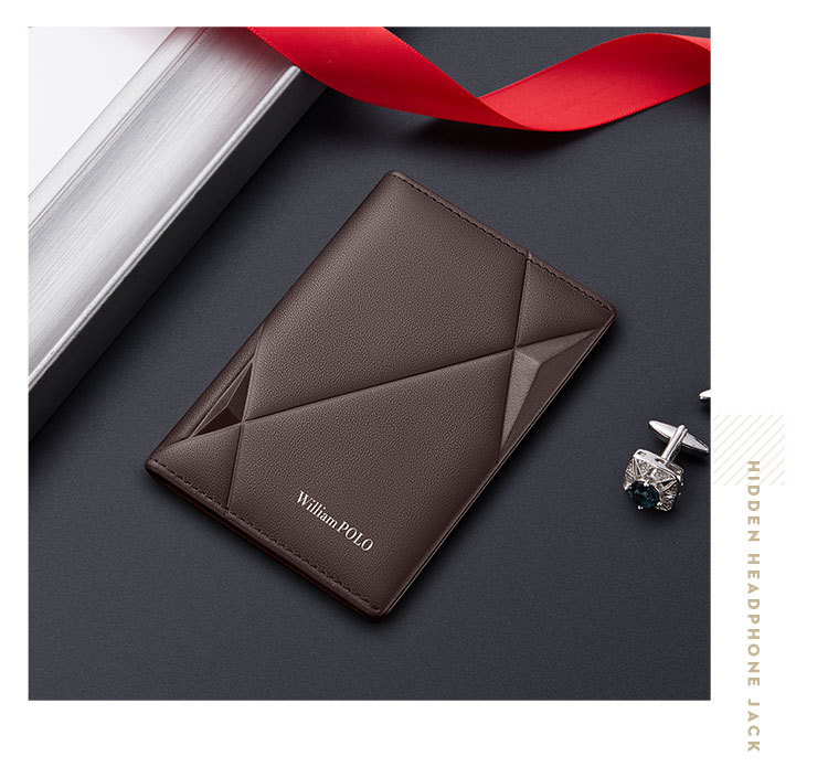 Ví card holder da bò chống trộm siêu mỏng Emperor Paul chi tiết 18