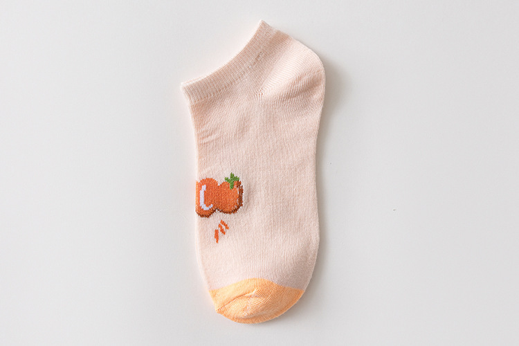 Four Seasons Short Cartoon Fruit Polyester Cotton Low Cut Shallow Mouth Socks Sweat-absorbent Socks display picture 6
